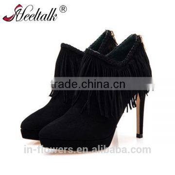 Wholesale OEM suede material fashion design ladies pump shoes