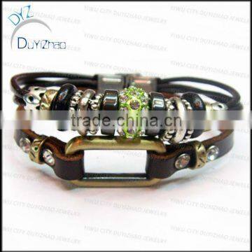 color leather bracelets personalized leather bracelets braided leather bracelet
