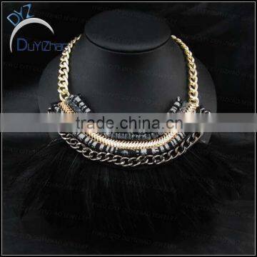 new style 2014 hot selling Necklace black sexy Feather Necklace