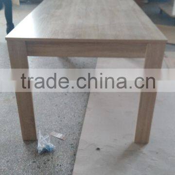 Hot sale the cheapest melamine MDF KD dinning table from China manufacturer