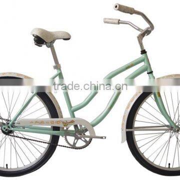 26"women green beach bike/cruiser SH-BB085