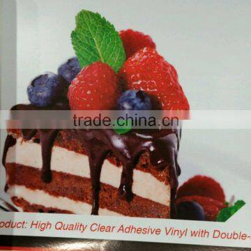 high quality clear adhesive vinyl with double-side PE-coated