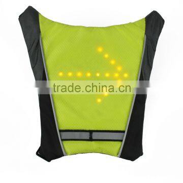 Waterproof Wireless Reflective Led Cycling Turn Signal Backpack Factory Outdoor Sports Led Bike Turn Signle Safety Vest Cycling photo-4