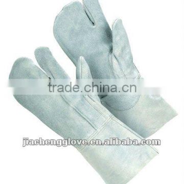 JS501CB/DT Cow Split Mitten Glove,Safety Glove, cow split leather welding gloves