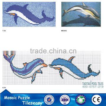 Foshan Factory All Kinds of Beautiful Dolphin Mosaic Pattern for Swimming Pool photo-3