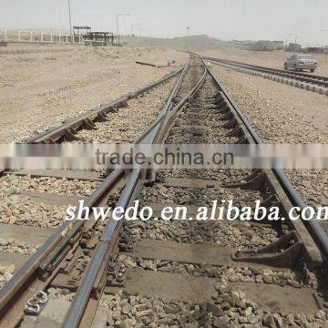 High speed railway cast frog rail turnout with wooden sleeper