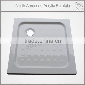 North America and AUS market UPC/cUPC certified 800x800 acrylic shower tray, square acrylic shower base, tray