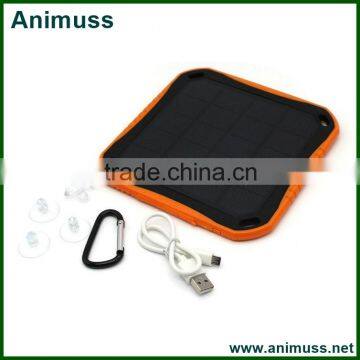 Waterproof Fireproof Led Light 5600mAh Dual USB Ports External Backup Battery Charger Solar Power Bank for Mobile Phone Tablet photo-6