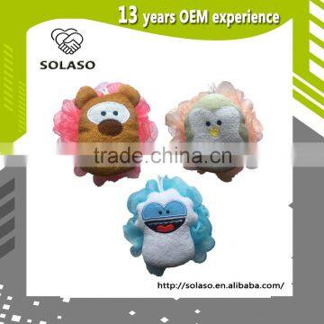 Cartoon exfoliating bath mesh sponge shower ball wash scrubber