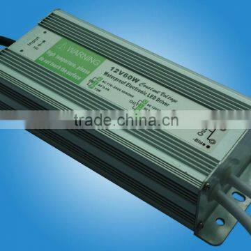 60W 5A 12V 24V DC Waterproof led power supply