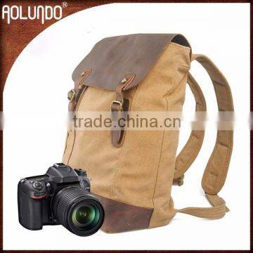 Outdoor Camping Canvas Camera Backpack for Mens