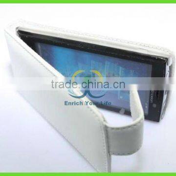 White series two mobile phones leather case for sony-ericsson