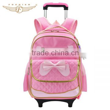 Colorful wheeled backpack for girls