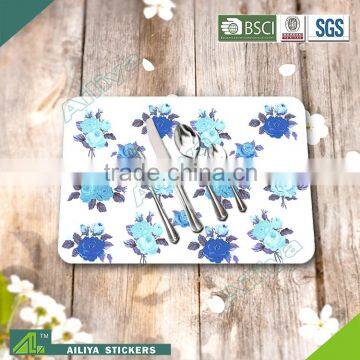 kitchen advertising colorful promoting custom printed blue placemats