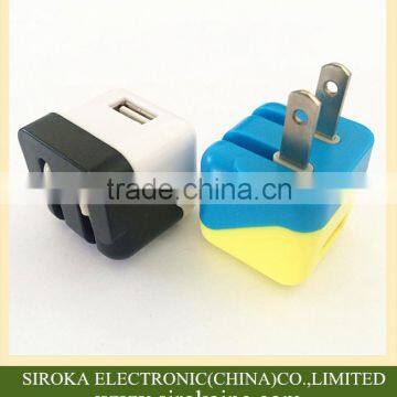 Factory Supply Jelly Color Mini USB Home Charger US Folding Plug High Quality for Android Smartphones photo-4