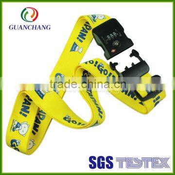 Golden Supplier luggage strap with password lock,tsa lock luggage strap