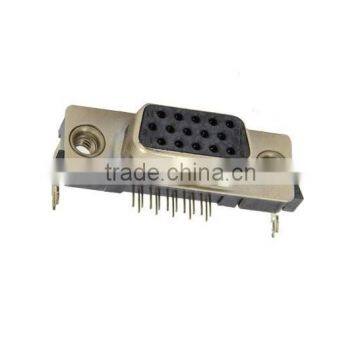 Professional Manufacturer of Slim D-SUB 15P Female Right Angle Dip Connector