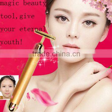 24k Gold beauty bar 24k gold energy bar beauty electric face mask massager Skin Tightening Face Slimming