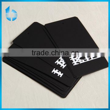 China printing and packaging factory produce black cardboard tag for cotton socks