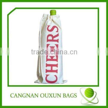 Promotional recycled cotton cloth wine bags wholesale