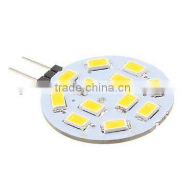 G4 2W 12x5630SMD 220LM 2700K Warm White Light LED Spot Bulb (12V)