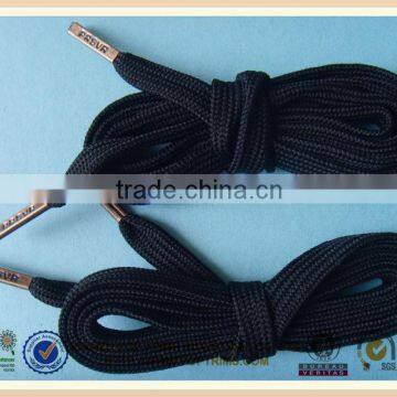 Metal tip shoelace debossed with custom logo