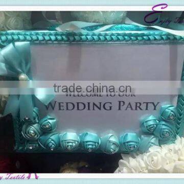 YHA#102 wedding gift box series - polyester banquet wedding wholesale table cloth cover chair cover sash band