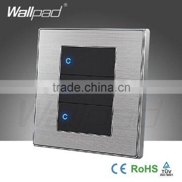2015 Hot Sale Wallpad Push Button Random Click Switch 16A 110~250V Luxury Wall Light Switch 3 Gang 2 Way photo-3