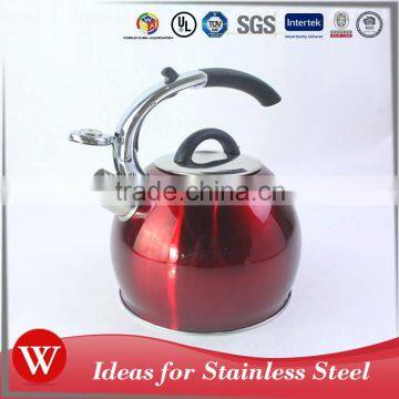 Painting finished black nylon handle whistling kettle stainless steel water kettle