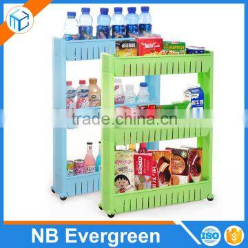 Multipurpose Shelf with Removable Wheels crack rack Bathroom Storage Storage Rack Shelf Multi-layer refrigerator side shelf