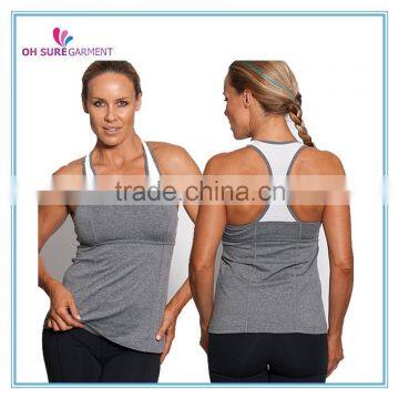 86% nylon 14% spandex gym singlet, yoga top, ladies tank top