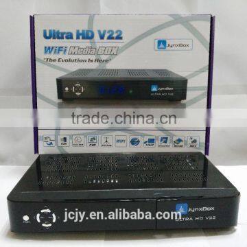 Stocks for 2015 best price JYAZBOX Ultra HD V22/Jyazbox Ultra HD V21/V22 jb200 module 8psk satellite receiver for north america