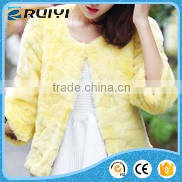 comfortable wholesale ladies clothing faux fur winter slim coat