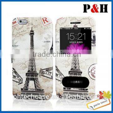 Color Drawing Style Leather Case for Iphone 6, for Iphone 6plus Flip Case With Stand photo-4