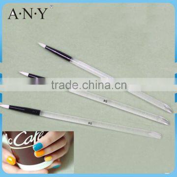 ANY Oblique End Clear Acrylic Handle Nail Design Nylon Hair Round Nail Art Acrylic Brush Pen