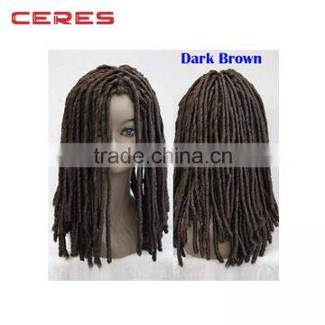 2016 new style fashionable factory cheap wholeasale price synthetic hair dreadlock wig for black woman