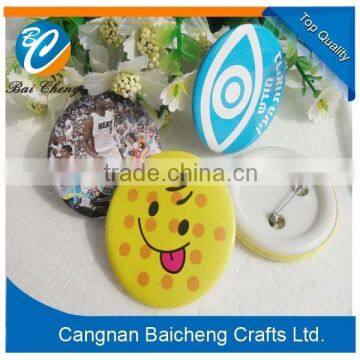 Promotion Cheap Plastic Tin Round Badges of Pin Back