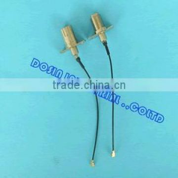 RG1.13mm 1.37mm cable assembly with FME male bulkhead to U.FL ipex cable