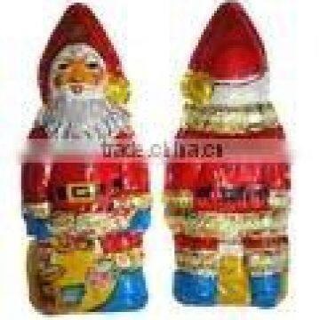 chocolate packing foil as printed sheet Santa