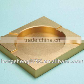 Square Shaped Coloful Ashtrays With Rose Sand Gold Color