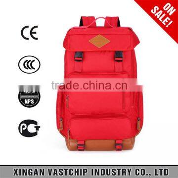 Fashion color big capacity polyster backpack, cheap good quality laptop backpack