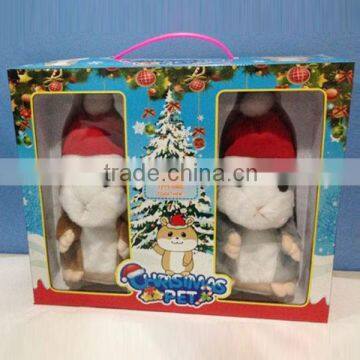 Hot sale Christmas talking hamster plush toys