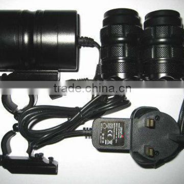 2013 hot sale UltraFire UF-22B 2xCREE XML T6 1500LM 3-Mode LED Bicycle Light with Battery Pack and Charger