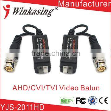 Cheap new cctv HD video balun support 720P 1080P camera connector tvi passive video transmitter Video Balun YJS-2011HD