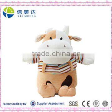 Cute Cows soft plush dolls toy with overalls