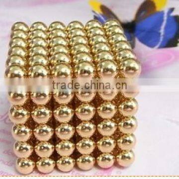 Colorful Neodymium 5mm Gold magnetic ball toy