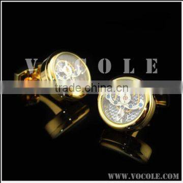 New arrival gold high quality watch design cuff link for men's shirts