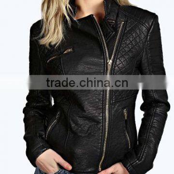 PU leather jackets for woman