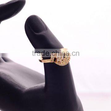 S>>>wholesale New Design Gold Plate Unisex Ring Fashion Jewelry Diamond Zincon Flower Eyes Rings for Anniversary