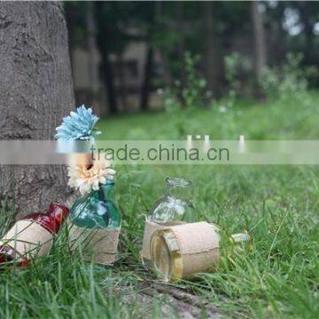 Best Selling Items Lovely Small Round White / Red / Yellow / Blue / Green / Purple Glass Flower Vase Wholesale photo-5